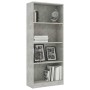 Estantería de 4 niveles contrachapada gris hormigón 60x24x142cm de , Librerías y estanterías - Ref: Foro24-800877, Precio: 62...