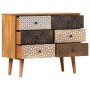 Aparador con estampado madera maciza de mango 90x30x70 cm de , Aparadores - Ref: Foro24-247916, Precio: 306,36 €, Descuento: %