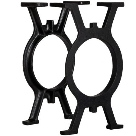 Patas de banco en forma de O 2 unidades hierro fundido de , Patas para mesas - Ref: Foro24-245428, Precio: 121,87 €, Descuent...