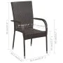 Juego de comedor para jardín 7 piezas marrón de vidaXL, Conjuntos de jardín - Ref: Foro24-3067877, Precio: 483,06 €, Descuent...