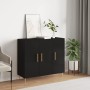 Aparador de madera de ingeniería negro 90x34x80 cm de , Aparadores - Ref: Foro24-828093, Precio: 97,53 €, Descuento: %