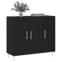 Aparador de madera de ingeniería negro 90x34x80 cm de , Aparadores - Ref: Foro24-828093, Precio: 97,53 €, Descuento: %