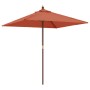 Sombrilla de jardín con poste de madera terracota 198x198x231cm de , Sombrillas - Ref: Foro24-363188, Precio: 59,50 €, Descue...