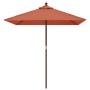 Sombrilla de jardín con poste de madera terracota 198x198x231cm de , Sombrillas - Ref: Foro24-363188, Precio: 59,50 €, Descue...