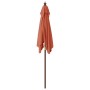 Sombrilla de jardín con poste de madera terracota 198x198x231cm de , Sombrillas - Ref: Foro24-363188, Precio: 59,50 €, Descue...