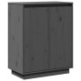 Aparador de madera maciza de pino gris 60x34x75 cm de , Aparadores - Ref: Foro24-813347, Precio: 67,45 €, Descuento: %