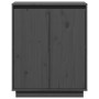 Aparador de madera maciza de pino gris 60x34x75 cm de , Aparadores - Ref: Foro24-813347, Precio: 67,45 €, Descuento: %