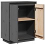 Aparador de madera maciza de pino gris 60x34x75 cm de , Aparadores - Ref: Foro24-813347, Precio: 67,45 €, Descuento: %