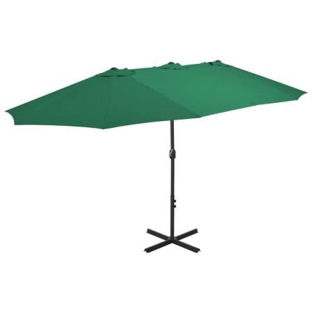 Sombrilla de jardín con palo de aluminio verde 460x270 cm de , Sombrillas - Ref: Foro24-44867, Precio: 159,51 €, Descuento: %