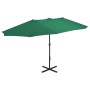 Sombrilla de jardín con palo de aluminio verde 460x270 cm de , Sombrillas - Ref: Foro24-44867, Precio: 159,51 €, Descuento: %