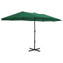 Sombrilla de jardín con palo de aluminio verde 460x270 cm de , Sombrillas - Ref: Foro24-44867, Precio: 159,51 €, Descuento: %