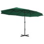 Sombrilla de jardín con palo de aluminio verde 460x270 cm de , Sombrillas - Ref: Foro24-44867, Precio: 159,51 €, Descuento: %
