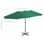 Sombrilla de jardín con palo de aluminio verde 460x270 cm de , Sombrillas - Ref: Foro24-44867, Precio: 159,51 €, Descuento: %