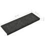Alfombrillas de escalera 10 unidades gris 65x21x4 cm de vidaXL, Alfombrillas para escalones - Ref: Foro24-149725, Precio: 32,...