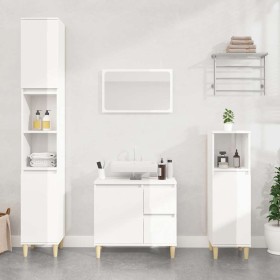 Armario de baño madera contrachapada blanco 65x33x60 cm de , Tocadores de baño - Ref: Foro24-819822, Precio: 86,60 €, Descuen...