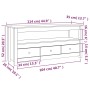 Mueble para TV de madera maciza de pino blanco 114x35x52 cm de , Muebles TV - Ref: Foro24-821503, Precio: 120,77 €, Descuento: %