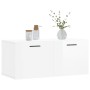 Armario de pared madera ingeniería blanco brillo 80x36,5x35 cm de , Taquillas y armarios de almacenamiento - Ref: Foro24-8300...