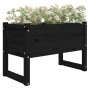 Jardinera madera maciza de pino negro 78x40x52 cm de , Maceteros y jardineras - Ref: Foro24-822121, Precio: 74,72 €, Descuent...