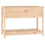 Jardinera con estante de madera maciza de pino 111,5x54x81 cm de , Maceteros y jardineras - Ref: Foro24-823787, Precio: 114,5...
