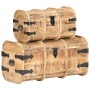 Cofres de almacenamiento 2 unidades madera maciza de mango de , Baúles de almacenamiento - Ref: Foro24-320374, Precio: 236,88...