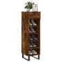 Zapatero madera de ingeniería roble ahumado 30x35x105 cm de , Armarios y almacenamiento - Ref: Foro24-829705, Precio: 61,12 €...