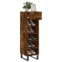 Zapatero madera de ingeniería roble ahumado 30x35x105 cm de , Armarios y almacenamiento - Ref: Foro24-829705, Precio: 61,12 €...