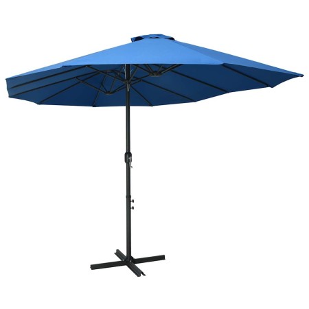 Sombrilla de jardín con palo de aluminio azul 460x270 cm de , Sombrillas - Ref: Foro24-47303, Precio: 164,45 €, Descuento: %