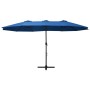 Sombrilla de jardín con palo de aluminio azul 460x270 cm de , Sombrillas - Ref: Foro24-47303, Precio: 164,45 €, Descuento: %