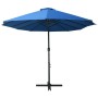 Sombrilla de jardín con palo de aluminio azul 460x270 cm de , Sombrillas - Ref: Foro24-47303, Precio: 164,45 €, Descuento: %