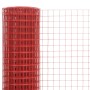 Alambrada de gallinero acero revestimiento PVC rojo 25x0,5 m de , Paneles de vallas - Ref: Foro24-143677, Precio: 30,64 €, De...