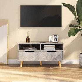 Mueble de TV madera de ingeniería gris hormigón 90x40x48,5 cm en Muebles TV | Comprar online en Foru.es