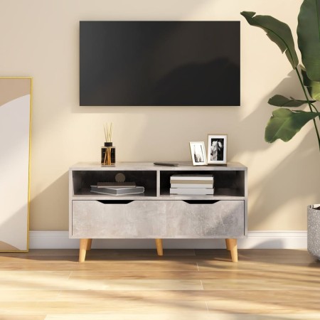 Mueble de TV madera de ingeniería gris hormigón 90x40x48,5 cm en Muebles TV | Comprar online en Foru.es
