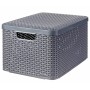Curver Cajas de almacenaje con tapa Style 3 unidades L gris antracita de , Cestas para almacenaje - Ref: Foro24-427235, Preci...
