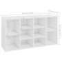 Banco zapatero madera contrachapada blanco brillo 103x30x54,5cm de , Zapateros y organizadores de calzado - Ref: Foro24-80329...