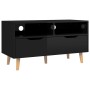 Mueble de TV madera de ingeniería negro brillo 90x40x48,5 cm en Muebles TV | Comprar online en Foru.es