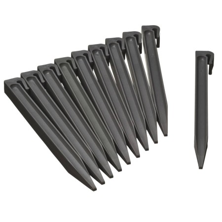 Nature Anclajes de jardín 10 unidades gris de , Ribetes y bordes para jardín - Ref: Foro24-428505, Precio: 21,54 €, Descuento: %