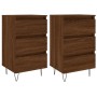 Mesitas noche 2 uds madera ingeniería marrón roble 40x35x69 cm de , Mesitas de noche - Ref: Foro24-826939, Precio: 68,35 €, D...