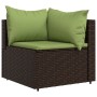 Set muebles de jardín 3 piezas y cojines ratán sintético marrón de , Sofás de exterior - Ref: Foro24-319827, Precio: 177,36 €...
