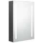 Armario de baño con espejo y luz LED gris 50x13x70 cm de vidaXL, Tocadores de baño - Ref: Foro24-326497, Precio: 107,81 €, De...