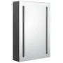 Armario de baño con espejo y luz LED gris 50x13x70 cm de vidaXL, Tocadores de baño - Ref: Foro24-326497, Precio: 107,81 €, De...