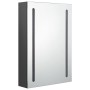 Armario de baño con espejo y luz LED gris 50x13x70 cm de vidaXL, Tocadores de baño - Ref: Foro24-326497, Precio: 109,51 €, De...