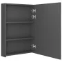 Armario de baño con espejo y luz LED gris 50x13x70 cm de vidaXL, Tocadores de baño - Ref: Foro24-326497, Precio: 107,81 €, De...
