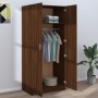 Armario madera contrachapada color roble marrón 80x52x180 cm de , Armarios roperos - Ref: Foro24-815353, Precio: 222,00 €, De...