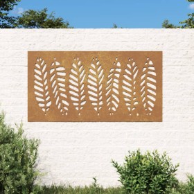 Adorno de pared de jardín acero corten diseño de hoja 105x55 cm de , Carteles, copias y arte visual - Ref: Foro24-824500, Pre...