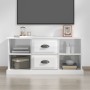 Mueble de TV madera contrachapada blanco brillo 99,5x35,5x48 cm de , Muebles TV - Ref: Foro24-816274, Precio: 74,68 €, Descue...