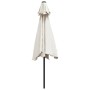 Sombrilla con palo de acero blanca arena 3 m de , Sombrillas - Ref: Foro24-40770, Precio: 63,98 €, Descuento: %
