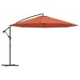 Sombrilla voladiza con poste de aluminio terracota 350 cm de , Sombrillas - Ref: Foro24-44508, Precio: 119,29 €, Descuento: %
