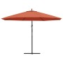 Sombrilla voladiza con poste de aluminio terracota 350 cm de , Sombrillas - Ref: Foro24-44508, Precio: 119,29 €, Descuento: %