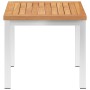Mesa auxiliar jardín teca maciza y acero inoxidable 45x45x38cm de , Mesas de jardín - Ref: Foro24-46512, Precio: 96,15 €, Des...