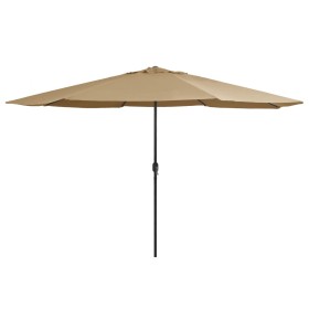 Sombrilla de jardín con palo de metal taupe 390 cm de , Sombrillas - Ref: Foro24-47381, Precio: 78,00 €, Descuento: %